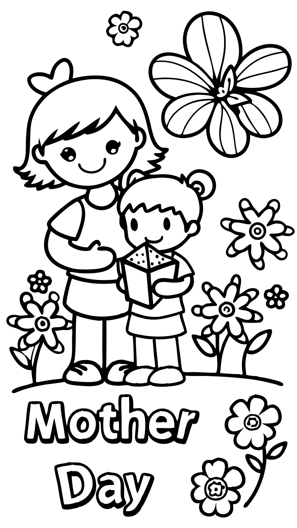 mothers day coloring pages printable